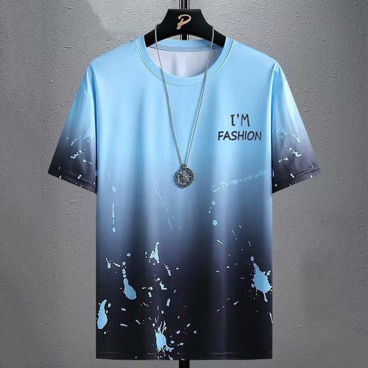 Camiseta Casual Versátil con Gradiente y Manga Media - Image 6