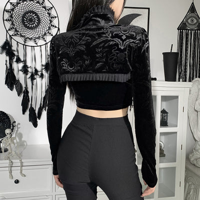 Camisa Retro de Manga Larga con Cuello de Solapa y Botón Simple - Image 14