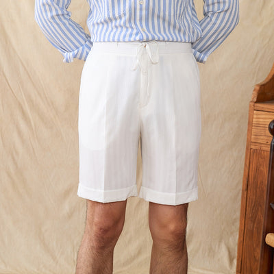 Shorts Seersucker Cintura Elástica Talle Medio-Alto - Image 6