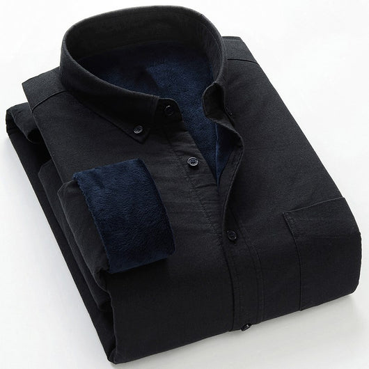 Camisa Térmica Hombre Oxford Gruesa con Forro de Lana - Image 10
