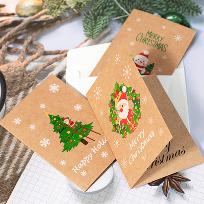 Tarjetas de Bendiciones Navideñas con Sobres y Pegatinas Kraft - Image 12