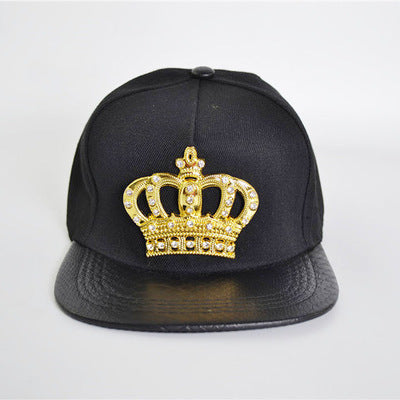 Gorra de Béisbol Hip-hop con Visera Plana y Detalles Diamantados para Protección Solar - Image 9