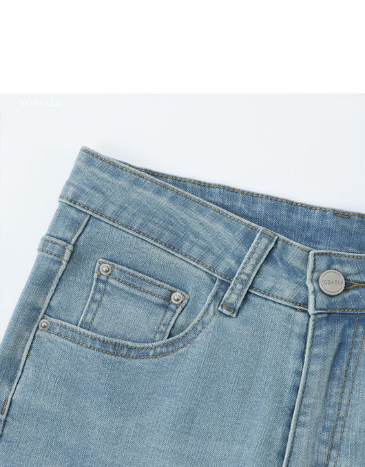 Jeans Skinny Talle Alto Stretch Talla Grande en Tonos Claros - Image 12