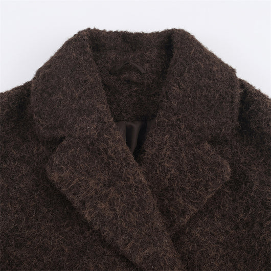 Abrigo Boucle Suelto Doble Botonadura Largo Otoño Invierno - Image 15