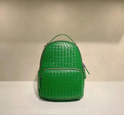 Mochila Tejida a Mano en Cuero de Oveja para Mujer - Image 23