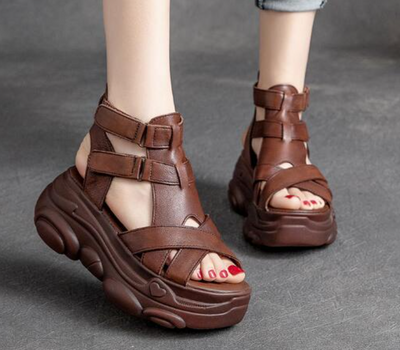 Sandalias Romanas Retro de Tacón Alto - Colección Verano - Image 5