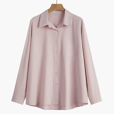 Blusa Blanca Clásica de Manga Larga para Mujer - Primavera - Image 19