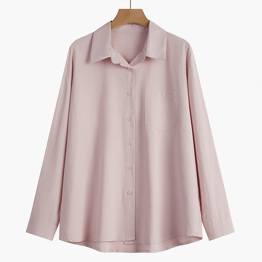 Blusa Blanca Clásica de Manga Larga para Mujer - Primavera - Image 19