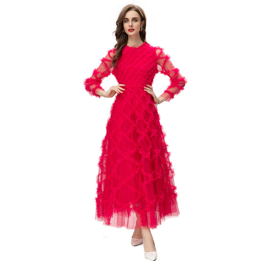Vestido Swing Oversized con Diseño de Rombos - Estilo Retro Elegante - Image 2