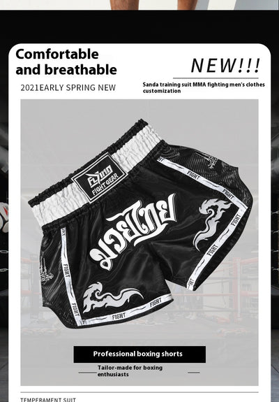 Pantalones Cortos Profesionales de Boxeo Tailandés y Sanda para Hombre y Mujer - Image 13