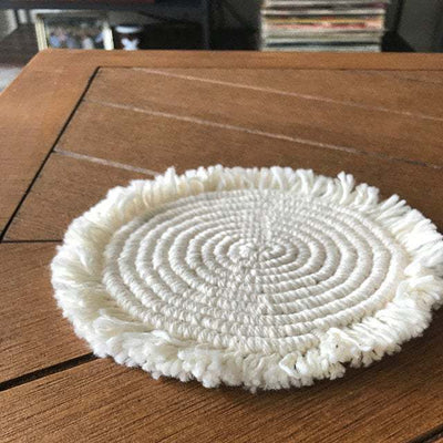 Posavasos Tejidos Nórdicos Redondos Antideslizantes para Mesa - Image 12