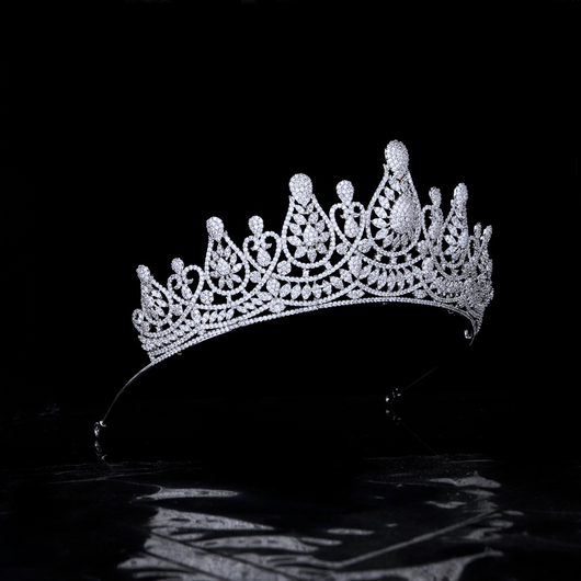 Diadema de Novia con Coronita de Circonitas - Image 11