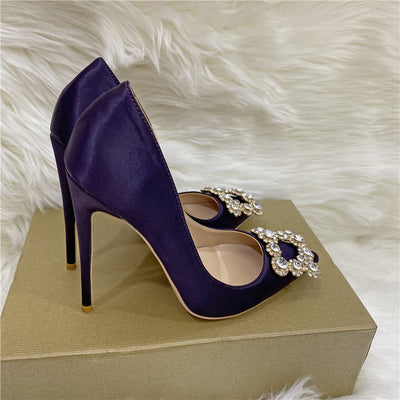 Zapatos de Tacón Alto con Hebilla de Cristal Cuadrada - Image 6