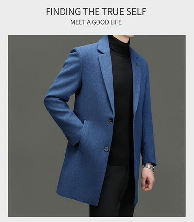 Abrigo de Lana Entallado para Hombre - Corte Moderno Otoño Invierno - Image 14