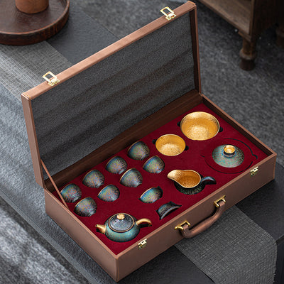 Juego de Té Jianzan con Dorado Colorido - Image 6