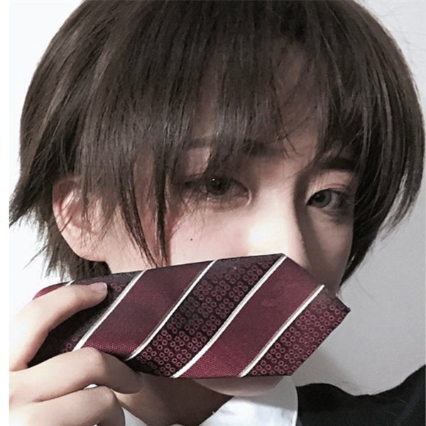 Pelucas con Flequillo para Hombre y Mujer - Cabello Corto y Natural