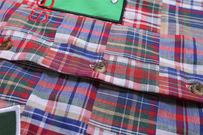 Camisa Cuadros Suelta Manga Corta para Hombre - Image 7