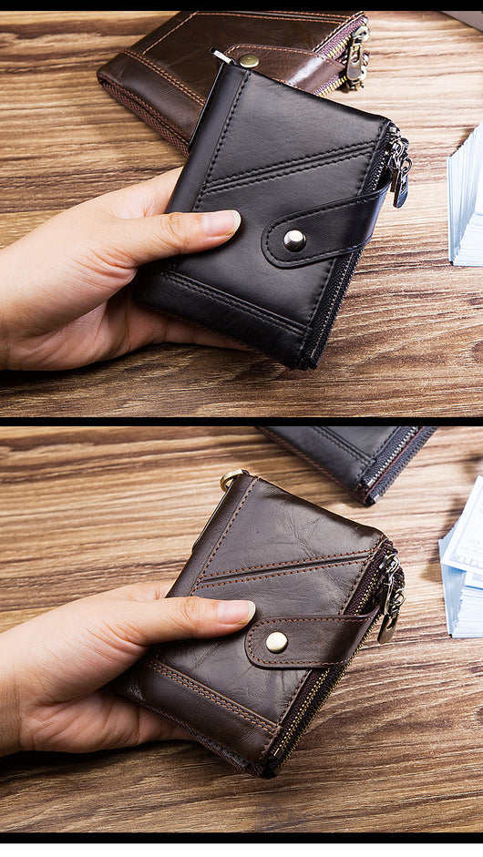Billetera Hombre Cuero con Doble Cierre y Protección Antirrobo - Image 9