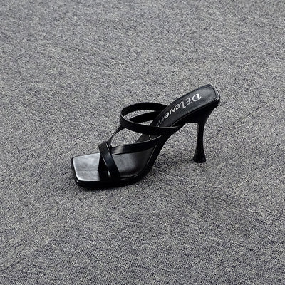 Sandalias de Tacón Alto Coreanas Versátiles para Mujer Talla Grande - Image 4