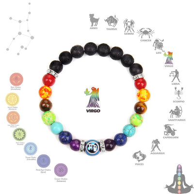 Pulsera de Pareja Constelaciones con los Siete Chakras para Meditación - Image 14