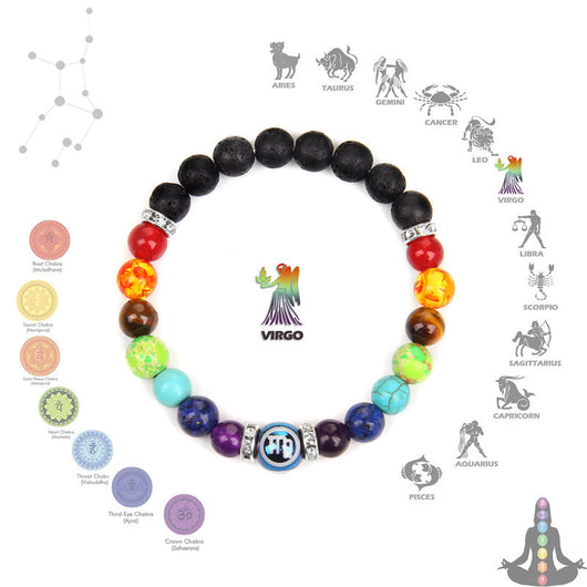 Pulsera de Pareja Constelaciones con los Siete Chakras para Meditación - Image 14