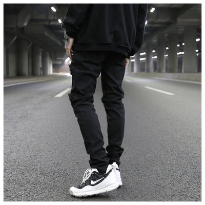 Jeans Slim Fit Elásticos con Parches de Costura PU - Image 6