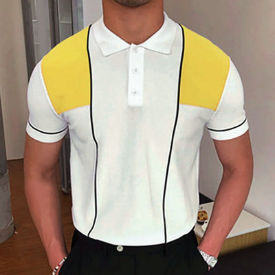 Polo de Punto Casual Business para Hombre - Diseño Bicolor Verano