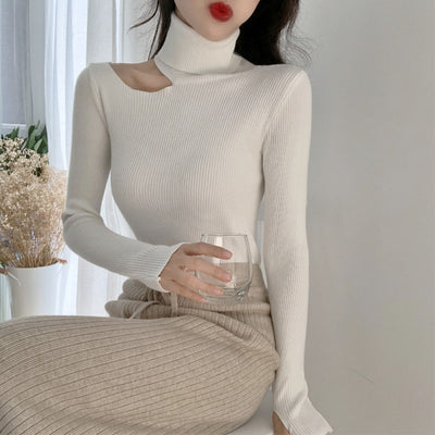 Suéter Ajustado de Color Liso para Mujer - Image 9