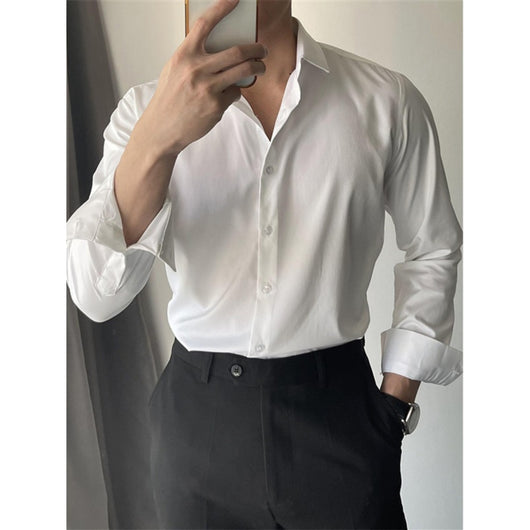 Camisa Casual Slim Fit para Hombre - Primavera y Verano Estilo Coreano - Image 4