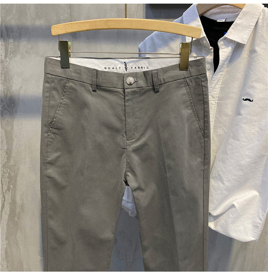 Pantalones Retro Estilo Coreano Ajustados de Algodón Versátil - Image 11