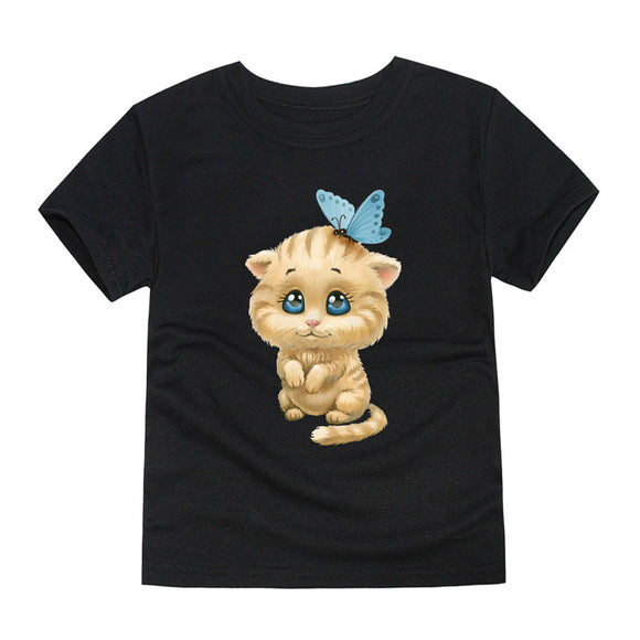 Playera Infantil con Estampado de Animales por Transferencia de Calor