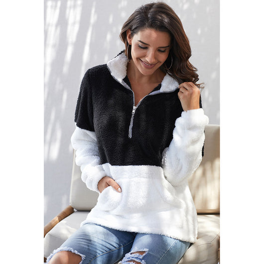 Suéter Pullover de Lana Gruesa con Contraste de Colores - Image 8
