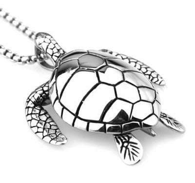 Collar Tortuga Marina de Acero Inoxidable para Hombre - Dije Titanio Resistente - Image 3