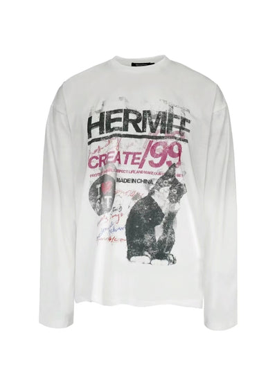 Playera Suelta de Algodón Puro para Hombre y Mujer - Manga Larga Primavera Otoño - Image 23