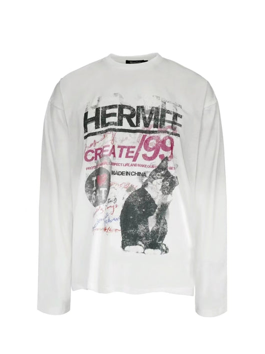 Playera Suelta de Algodón Puro para Hombre y Mujer - Manga Larga Primavera Otoño - Image 23