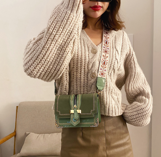 Bolso Bandolera Retro de Ancho Ajustable - Image 9