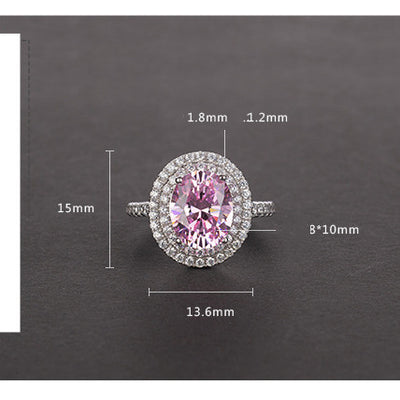 Anillo Oval Paloma de Diamante Carbono Alto para Mujer - Image 11