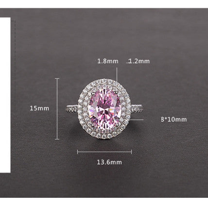 Anillo Oval Paloma de Diamante Carbono Alto para Mujer - Image 11