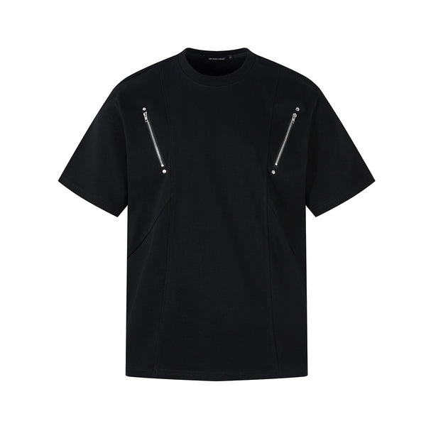 Playera de Manga Corta con Costuras de Personalidad