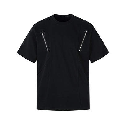 Playera de Manga Corta con Costuras de Personalidad