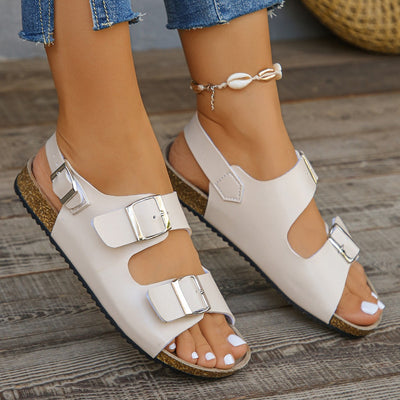 Sandalias Planas para Mujer con Hebilla Cuadrada y Suela Gruesa - Image 10