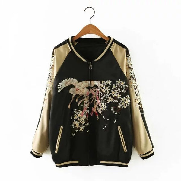 Chaqueta Béisbol Phoenix Bordada Mujer Corte Holgado