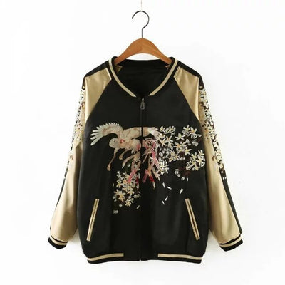 Chaqueta Béisbol Phoenix Bordada Mujer Corte Holgado