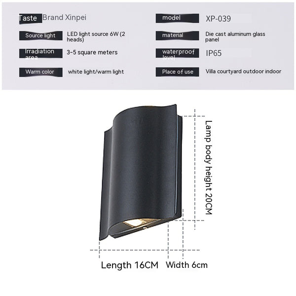 Foco LED Exterior Bidireccional Impermeable de Diseño Moderno - Image 5