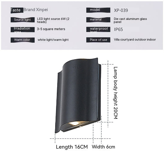 Foco LED Exterior Bidireccional Impermeable de Diseño Moderno - Image 5