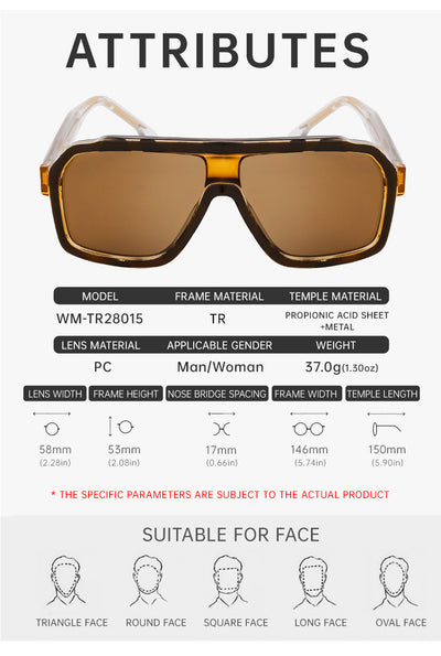 Gafas de Sol Cuadradas Estilo Europeo y Americano para Hombre - Image 14
