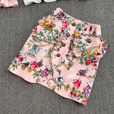 Conjunto de Blusa con Volantes y Falda Talle Alto - Image 10