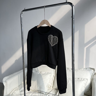 Sudadera Suelta de Manga Larga con Cutout de Corazón para Mujer - Image 4