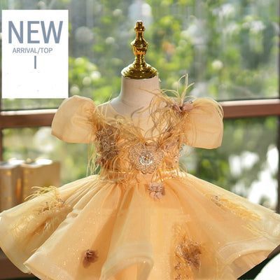 Vestido Princesa Niña con Falda de Tul Floral Multicolor - Image 12
