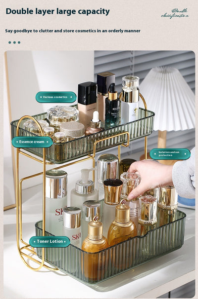 Organizador de Cosméticos y Accesorios de Baño con Estantes Dobles - Image 18